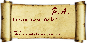 Przepolszky Azár névjegykártya